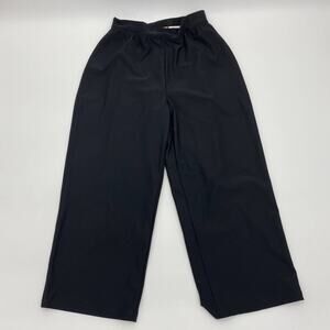 SPANX Black Cropped Compression Stretch Pants Women M Fully Lined Flirty Loose